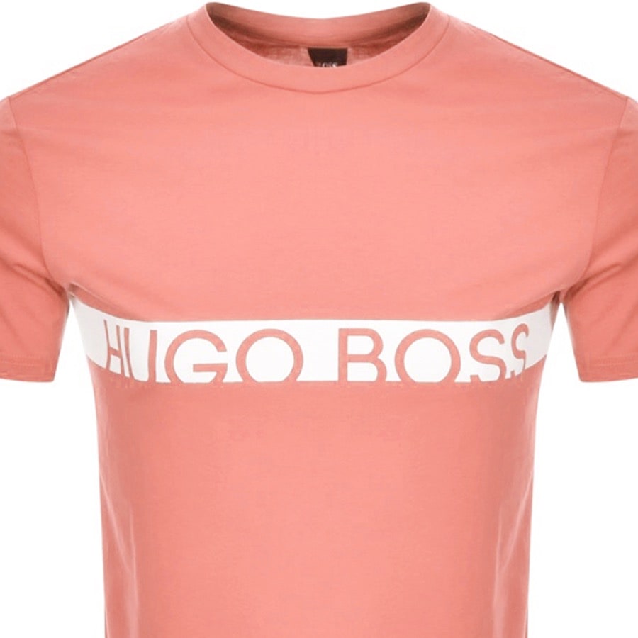 Alternative Image for ProductBOSS Slim Fit UV Logo T Shirt Orange2